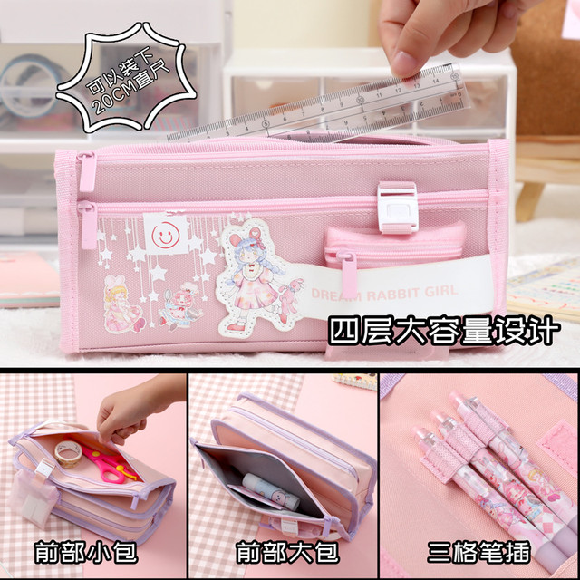 TULX cute pencil case korean stationery pencil cases for girls pencil cases  pencil bag kawaii pencil